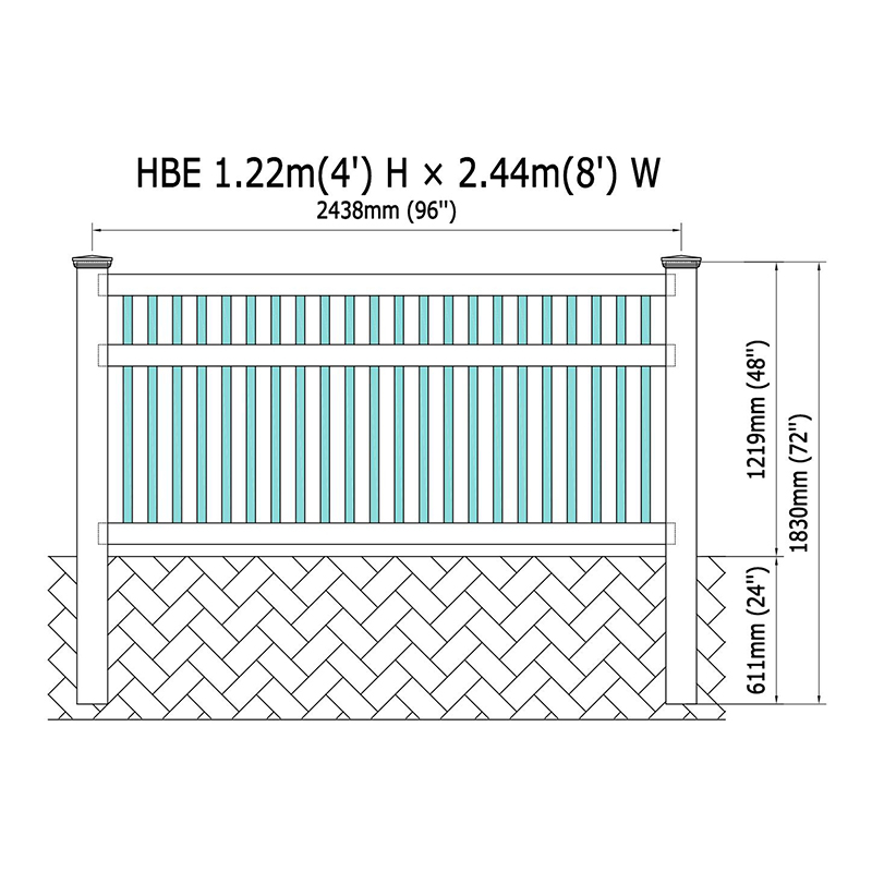 Valla piscina HBE 48