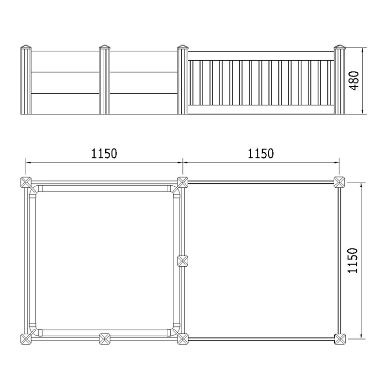 Caja de parto de pvc con parque