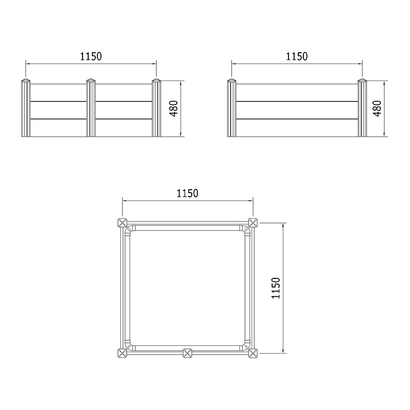 Caja de parto de pvc con tapa de poste plano