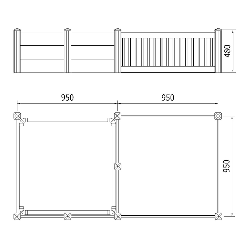 Caja de parto de pvc con parque